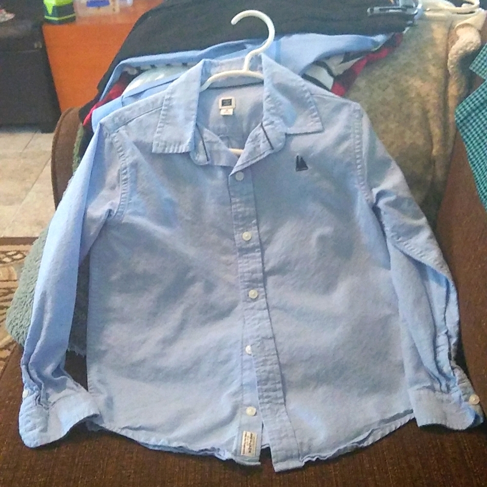 Janie & Jack toddler boys button up chambray shirt